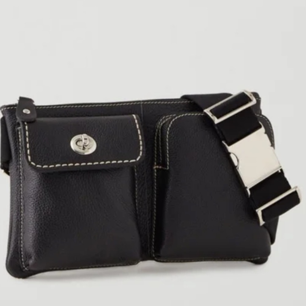 Roots Leather Waist Bag